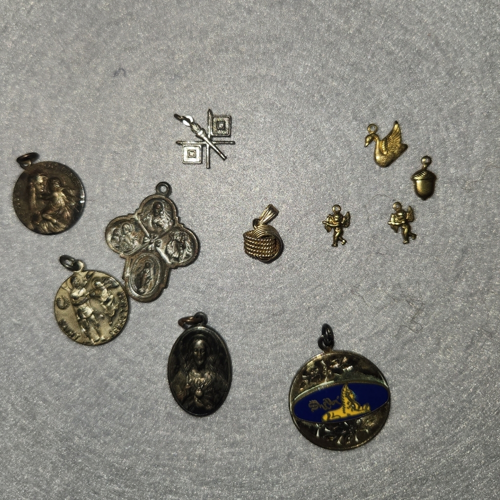 Assorted Gold and Silver Charms